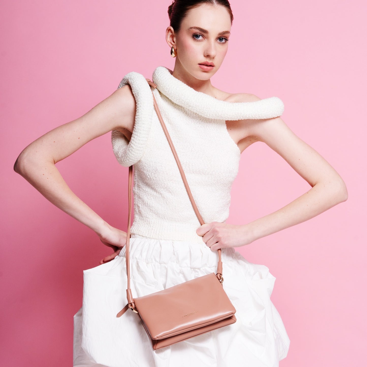 Mindy Clutch Bag - Blush Pink