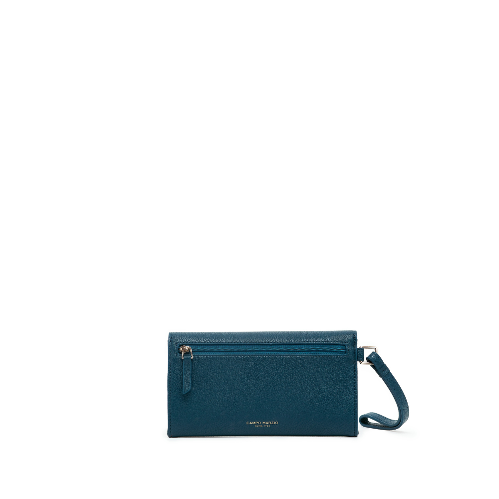 Flap Wallet With Removable Wristlet Ellen Petrol Green