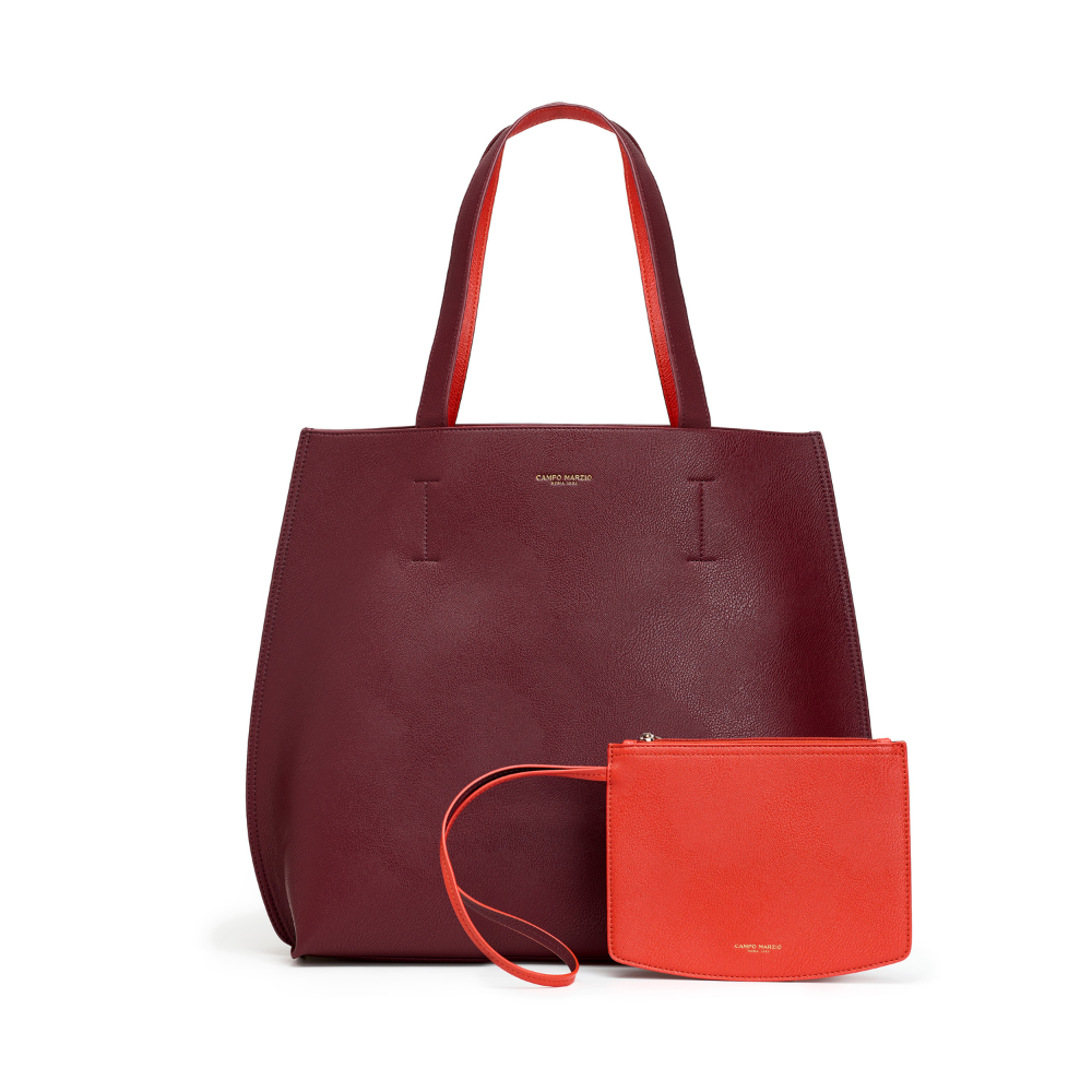 Double Tote Bag - The Iconic Bag - Ruby Wine