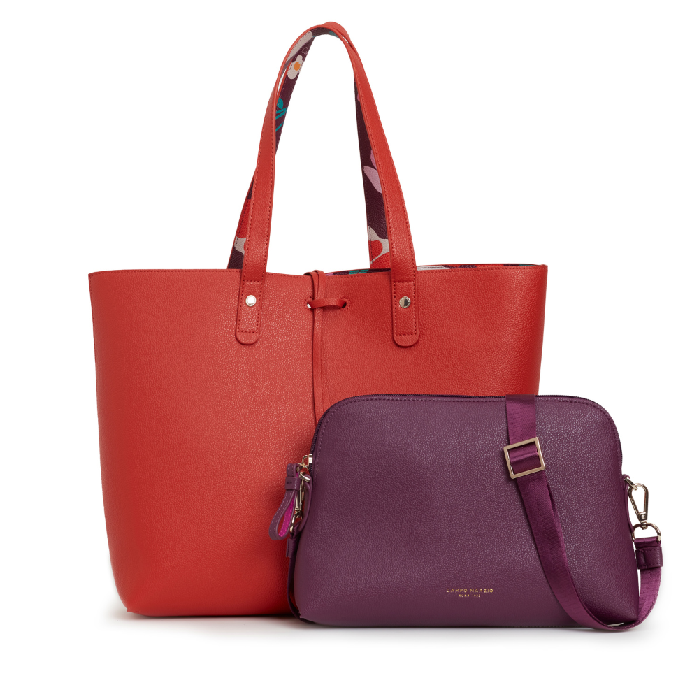 Shopping Bag With Inner Bag Danielle Orange Campo Marzio