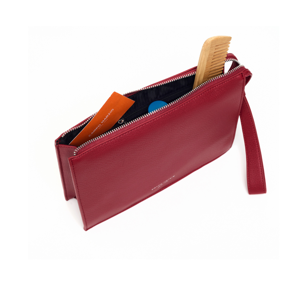 Pochette With Handle Dublino Flame Scarlet