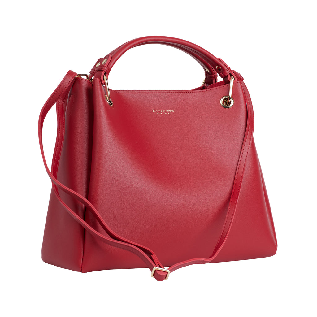 Campo Marzio Handbag with Shoulder Strap-Chery Red