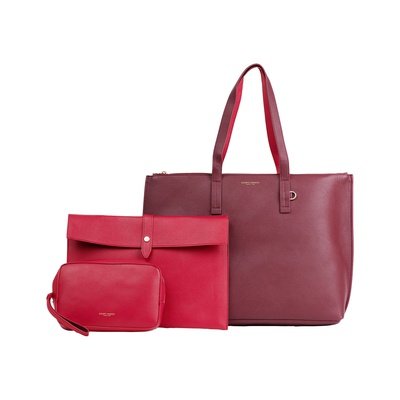 Tote Bag with Accessories (3 in 1) -Tangerine Tango