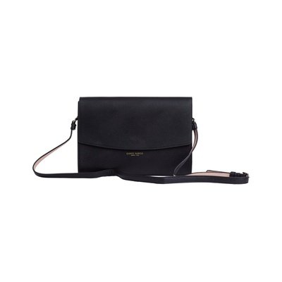 Clutch Bag With Crossbody Strap - Black