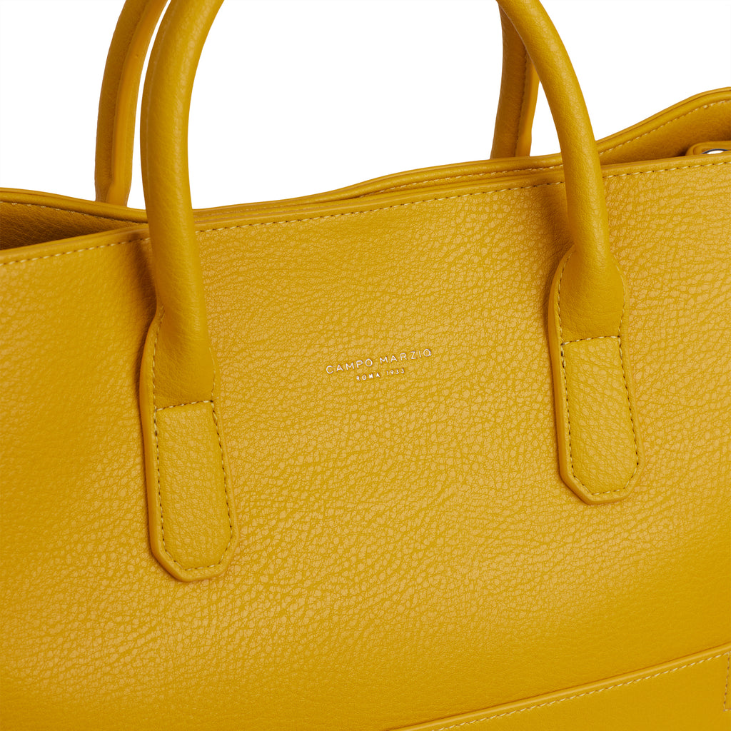 Double Handle Business Document and Laptop Bag - Canary Yellow