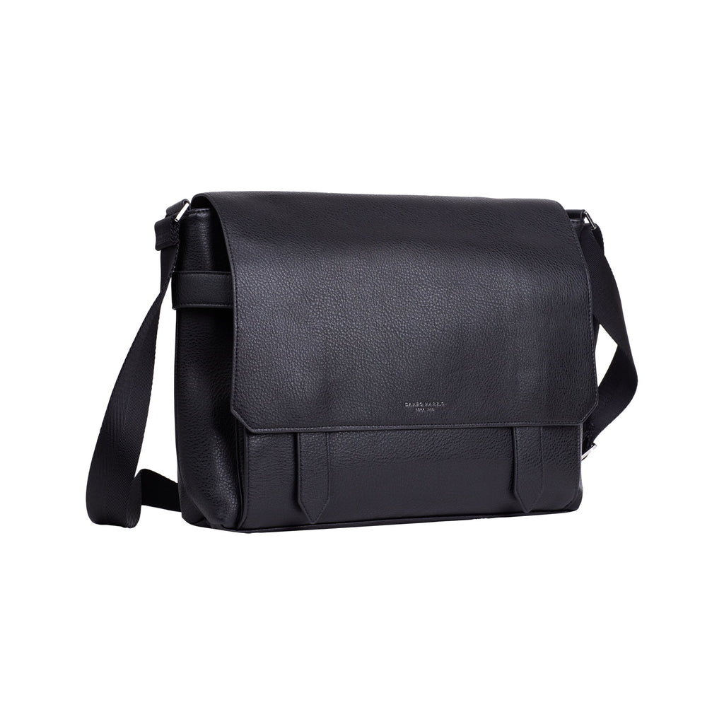 Travel Bag for Laptop With Crossbody Strap Magnetic Closure - Black