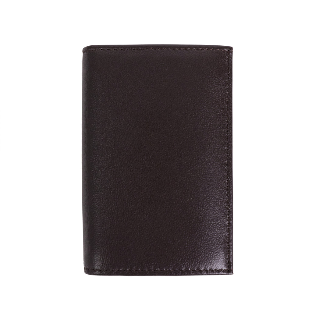 Double Business Card And Credit Card Holder - Brown