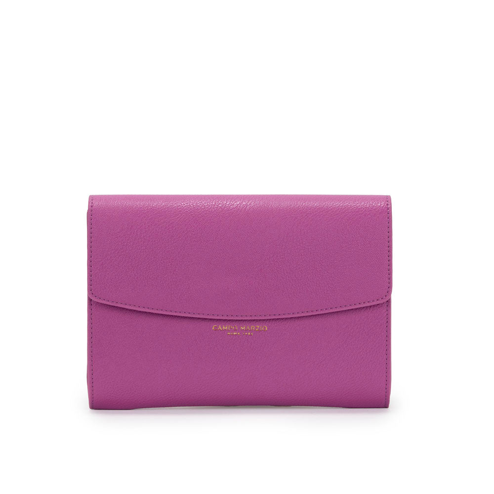 Meryl Clutch Shoulder Bag - Mauve Silver