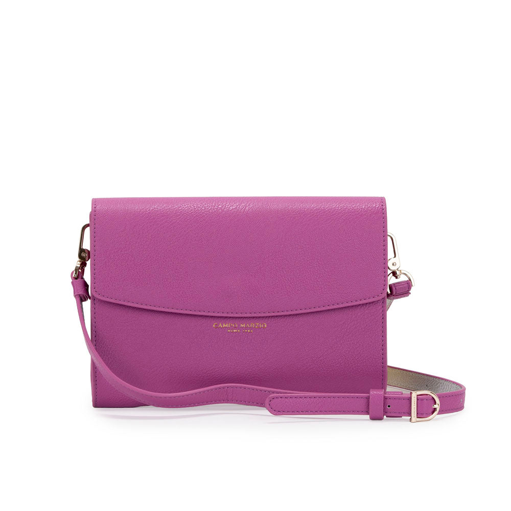 Meryl Clutch Shoulder Bag - Mauve Silver