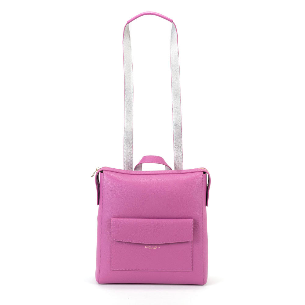 Sharon Backpack Bag - Mauve Silver