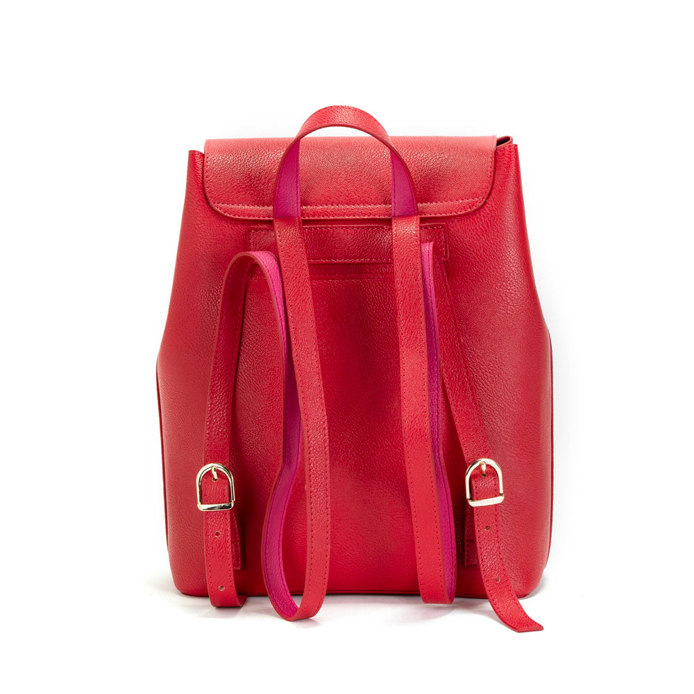 Keira Backpack - Cherry Red Fuchsia Pink