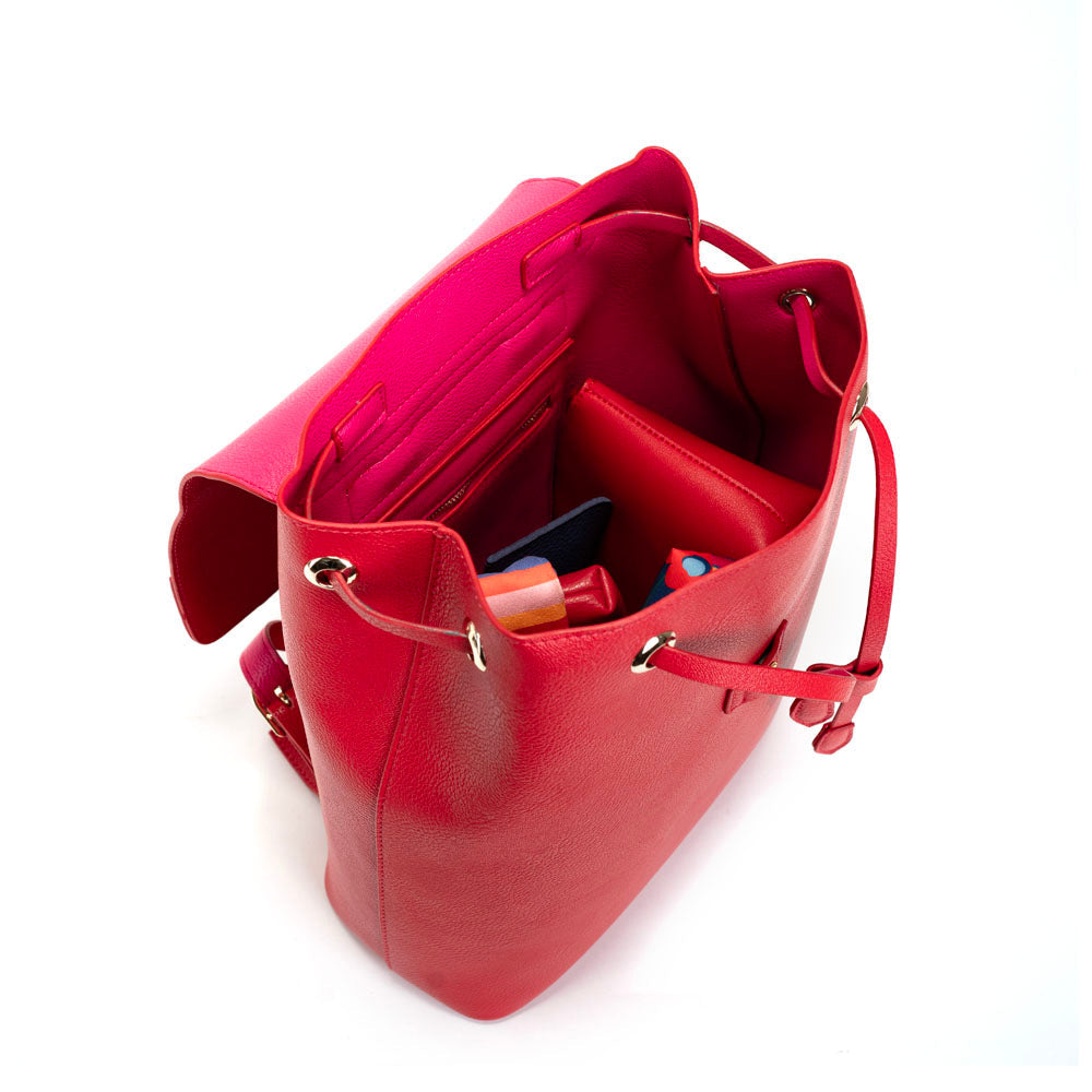 Keira Backpack - Cherry Red Fuchsia Pink