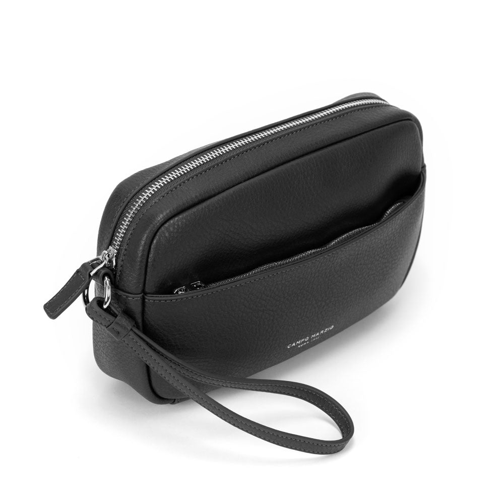 Taipei Pochette - Black Lapis Blue