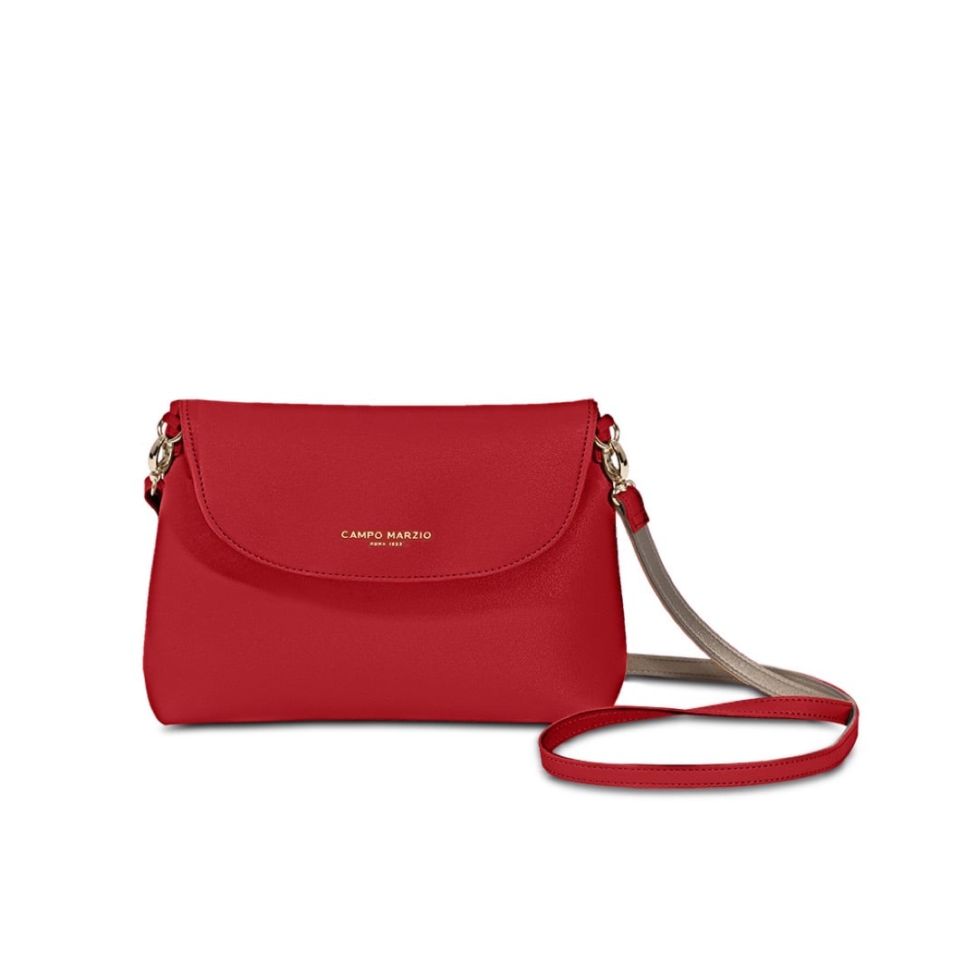 Emma Crossbody Bag With Pouch - Cherry Red
