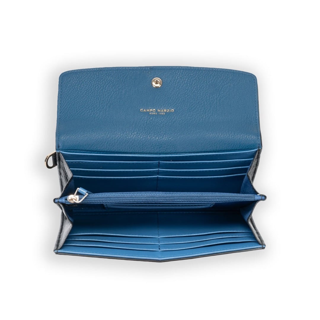 Ellen Wallet - Black Lapis Blue