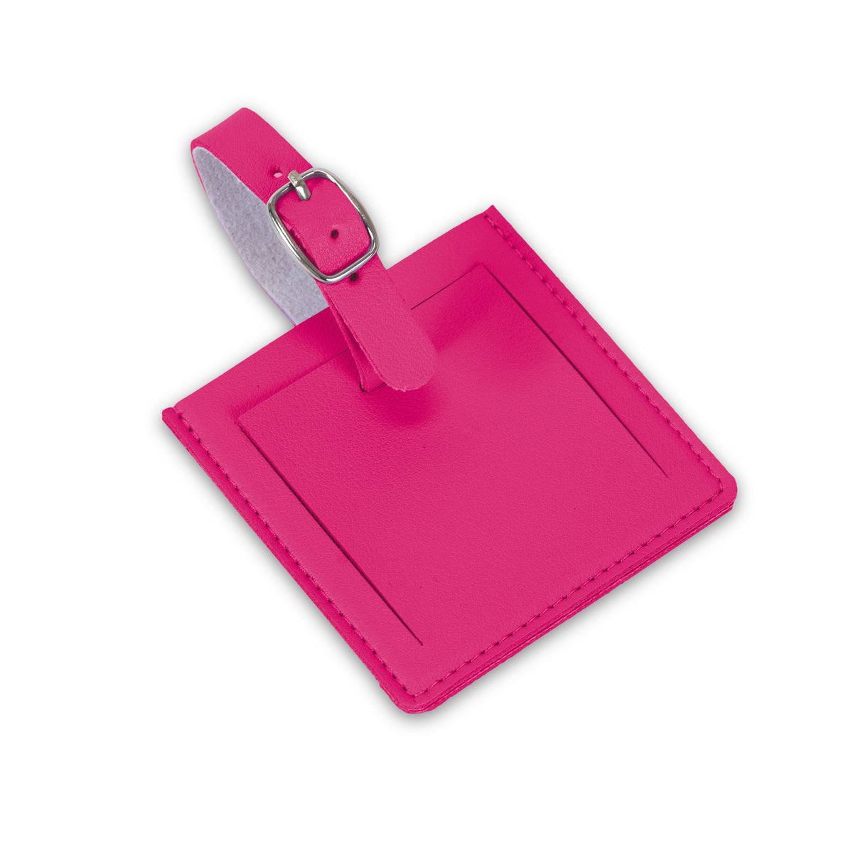 DENNIS SQUARE LUGGAGE TAG FUCHSIA