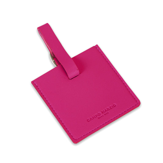 DENNIS SQUARE LUGGAGE TAG FUCHSIA