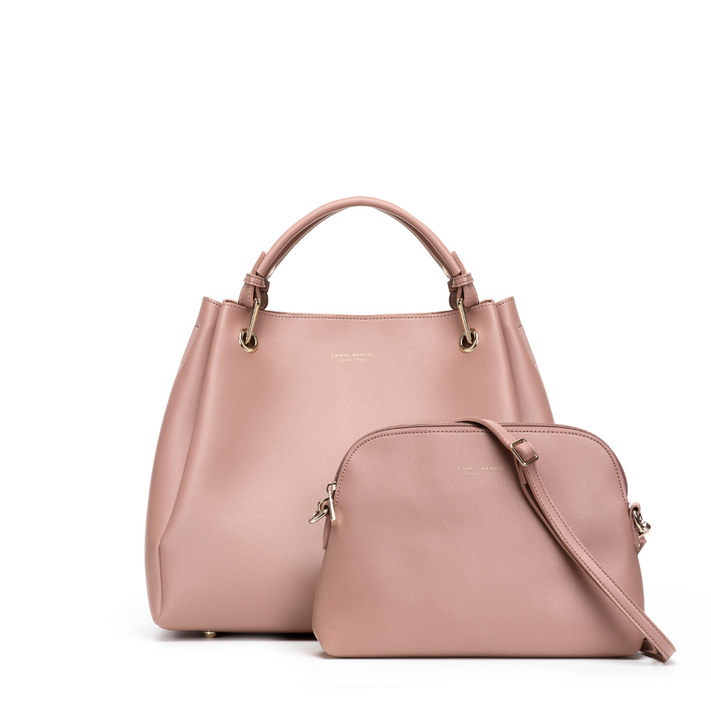Handbag With Removable Crossbody Strap And Inner Bag Louise Camel